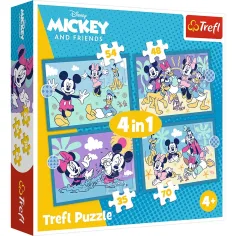 Mickey Mouse y sus amigos rompecabezas 4 en 1 35-48-54-70 piezas - Trefl