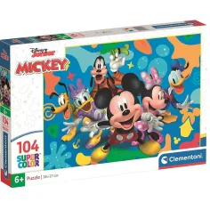 Mickey Mouse y sus amigos rompecabezas supercolor de 104 piezas - Clementoni