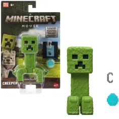 Minecraft: Figura de acción Creeper con accesorios de una película de Minecraft - Mattel