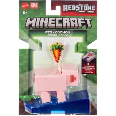 Minecraft: Figura de cerdo con accesorios - Mattel