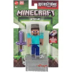Minecraft: figura de juego del personaje Steve con accesorios - Mattel