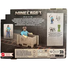 imagen de Minecraft La Película - Steve y el set de juego del carrito de mina - Mattel 2