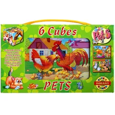 Mini cubo de cuentos con animales de granja 6 piezas