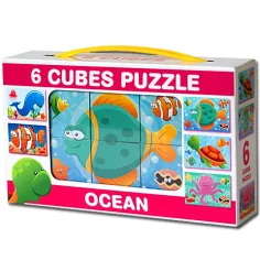 Mini cubo de cuentos con animales marinos 6 piezas - D-toys