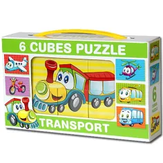 Mini cubo de cuentos con vehículos divertidos 6 piezas - D-toys