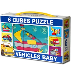 Mini cubos de cuentos con vehículos 6 piezas - D-toys