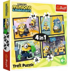 Minions 3 4 en 1 puzzle 35-48-54-70 piezas - Trefl