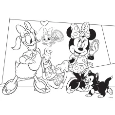imagen de Minnie Mouse 2 en 1 35 piezas maxi puzzle y colorear 70x50cm - Lisciani 2