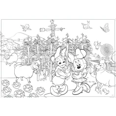 imagen de Minnie Mouse 2 en 1 maxi puzzle y colorear 150 piezas 70x50cm - Lisciani 2
