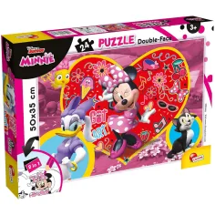 Minnie Mouse 2 en 1 rompecabezas y libro para colorear de 24 piezas 50x35cm - Lisciani