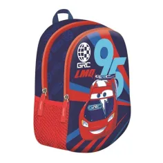 Mochila de jardín de infancia con estampado de Cars 27x21x10cm