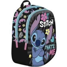 Mochila de jardín de infancia negra Disney Stitch That's Me 29x22x9 cm