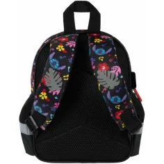 imagen de Mochila de jardín de infantes negra Disney Stitch Aloha 29x22x9 cm 2