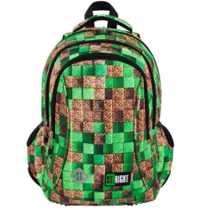 Mochila ergonómica de tres compartimentos St.Right Pixel Cubes, mochila BP26 39x27x17cm