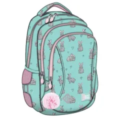 Mochila ergonómica St.Right Grey Rabbits con conejitos, mochila BP26 39x27x17cm