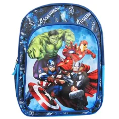 Mochila escolar azul de los Vengadores, mochila 37x28x13cm