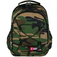 Mochila escolar de dos compartimentos con estampado de camuflaje St.Right Moro