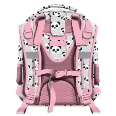 imagen de Mochila escolar de dos compartimentos St.Right Panda Gris 39x29x17cm 2