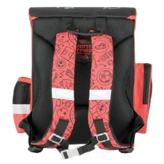 imagen de Mochila escolar ergonómica de fútbol negra-roja, mochila 36x27x14cm - Bambino 3