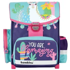 Mochila escolar ergonómica de llama, mochila 36x27x14cm - Bambino