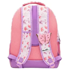 imagen de Mochila escolar Must Mariposa 3 compartimentos 3D, mochila 32x18x43cm 2