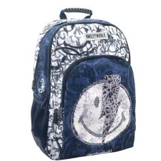 Mochila escolar redondeada Smiley Thunder, mochila 33x16x45cm