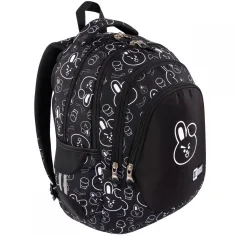 Mochila escolar St. Right Clever Bunny de cuatro compartimentos, mochila BP06 42x31x22cm