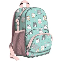 Mochila escolar St.Right Charming Cats con gatos, BP70 32x22x11,5cm