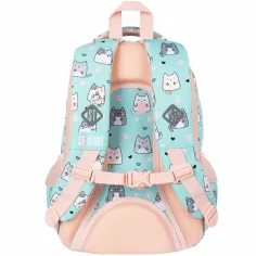 imagen de Mochila escolar St.Right Charming Cats con gatos, mochila BP26 39x27x17 cm 2