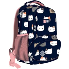 Mochila escolar St.Right Cute Kitties con gatos, mochila BP71