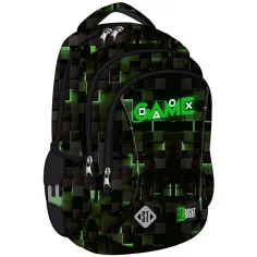 Mochila escolar St.Right Green Game, mochila BP77 44x29x22cm