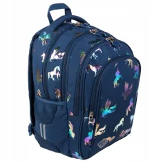 Mochila escolar St.Right Hologramos Unicornio 17"