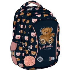 Mochila escolar St.Right Teddy Bear, mochila BP26 39x27x17cm