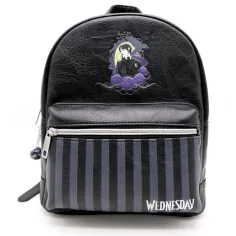 Mochila negra de Wednesday 29x21x11cm