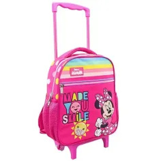 Mochila rodante de jardín de infancia Minnie Mouse rosa 27x10x31cm