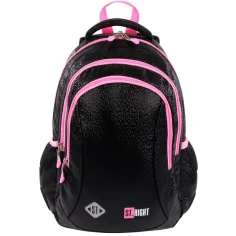 Mochila St.Right Black Glitter, mochila BP26 39x27x17cm