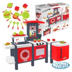 Mochtoys: Cocina Studio XXL cocina de juguete 28 piezas de accesorios 141x68x101cm