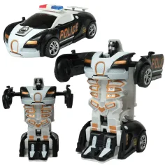 imagen de Modelo de coche: Bugatti Veyron de policía transformable en robot con ruedas, disponible en varias versiones, 13cm, 1ud 2