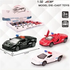 Modelo de coche de metal Lamborghini de policía a tracción trasera en varias versiones 1/32