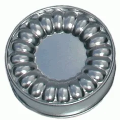 Molde de pastel de metal estriado de 12 cm