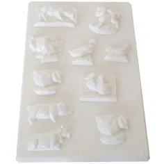 Molde de yeso de animales de granja