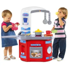 imagen de Molto: Mi primera cocina de juguete roja set de 12 piezas 65x27x68cm 2