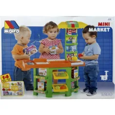 Molto: Mini Mercado set de juego de 14 piezas 58x28x77cm