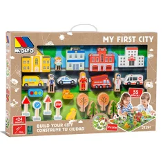 Molto: Nature Mi Primer ciudad juego de madera 55 piezas