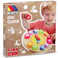 Molto: Nature Oh! Reloj de encajar formas de juguete de madera
