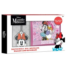 Monedero de Minnie Mouse con llavero en paquete de regalo