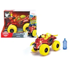 Monster truck en forma de cabeza de toro llameante con luz y sonido - Dickie Toys