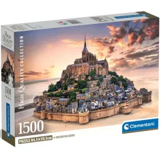 Mont Saint-Michel al atardecer 1500 piezas HQC puzzle compacto - Clementoni