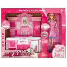 Mueble de muñecas con luz, sonido y muñeca