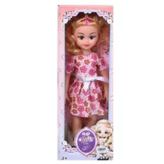 Muñeca de moda con vestido floral y sonido de 46cm